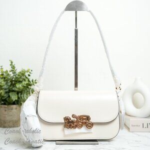Coach CCE65 Harper Shoulder Bag Leather Crossbody in Chalk NWT